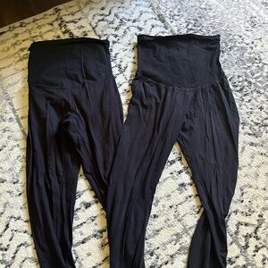 Motherhood maternity full panel leggings lot of two